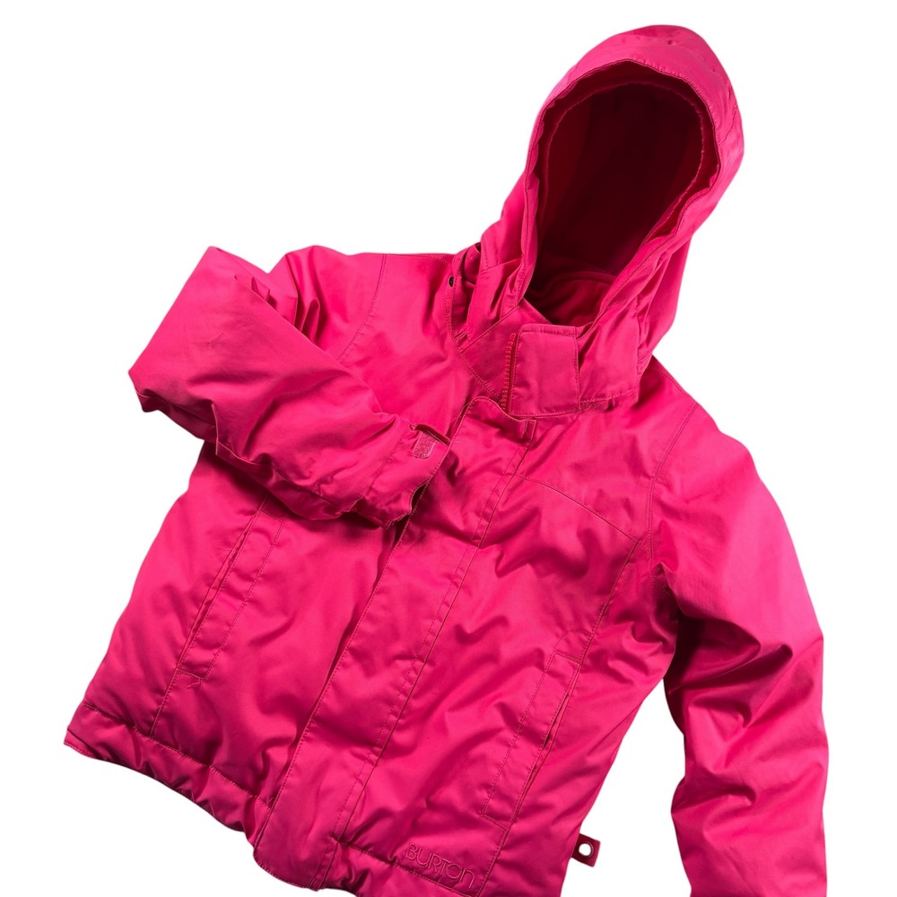 Burton Snowboard Jacket Kids 4T Pink Dryride Insulated Hooded Coat ski snowboard